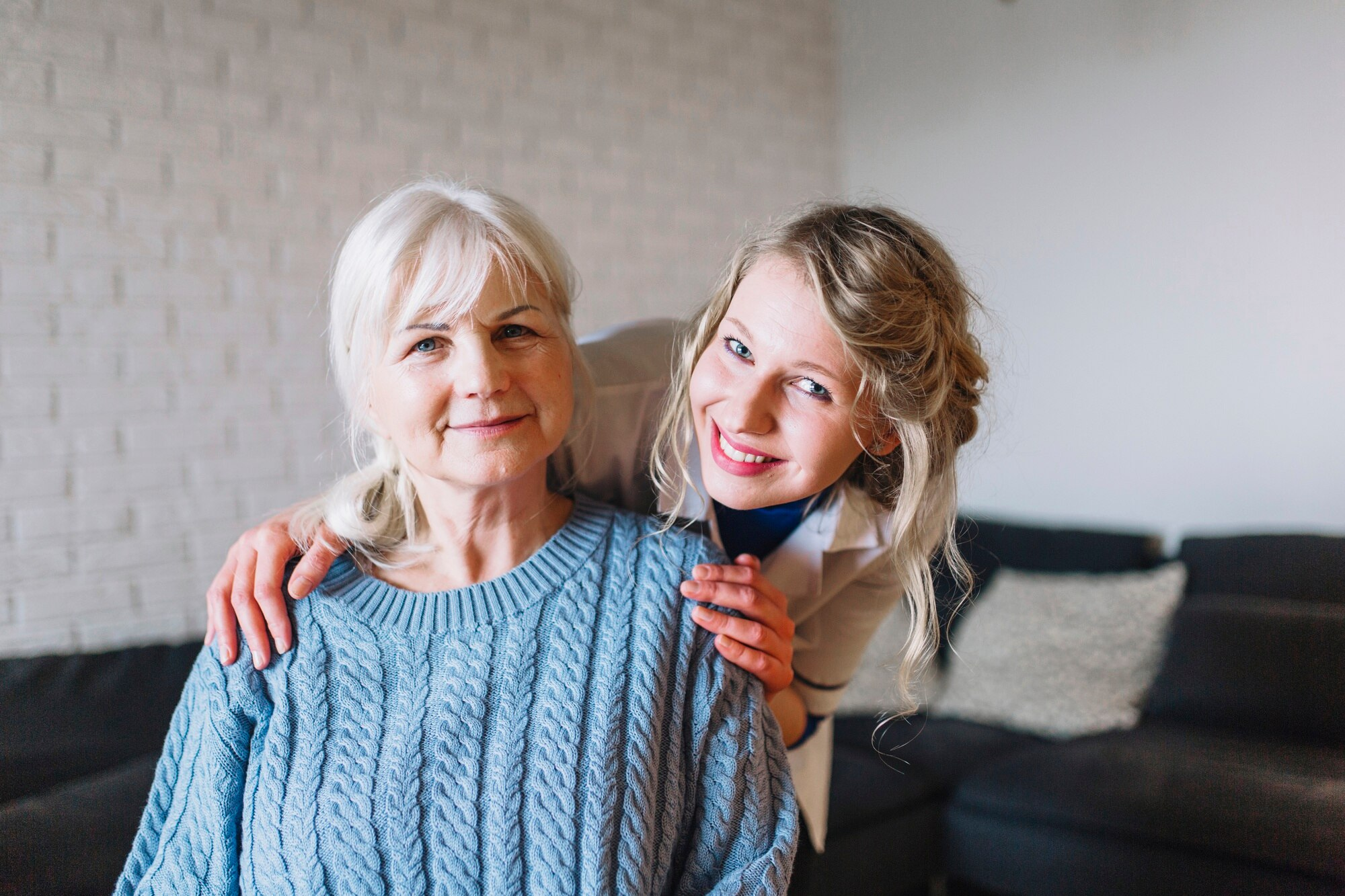 Senior benefiting from scheduled respite care services